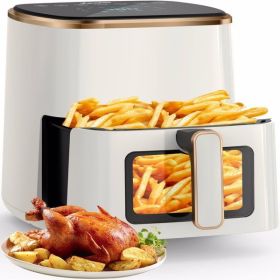 VEWIOR Air Fryer, 5.3Qt Airfryer with Viewing Window, 7 Custom Presets Large Air Fryer Oven with Smart Digital Touchscreen