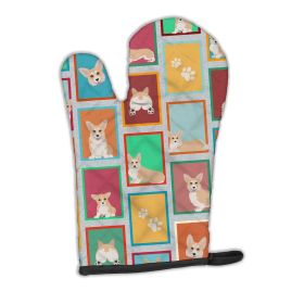 Lots of Fawn Pembroke Corgi Oven Mitt Heat Resistant Thick Oven Mitt for Hot Pans and Oven, Kitchen Mitt Protect Hands, Cooking Baking Glove