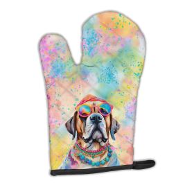 Mastiff Hippie Dawg Oven Mitt Heat Resistant Thick Oven Mitt for Hot Pans and Oven, Kitchen Mitt Protect Hands, Cooking Baking Glove (Default: Default)