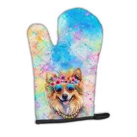 Pomeranian Hippie Dawg Oven Mitt Heat Resistant Thick Oven Mitt for Hot Pans and Oven, Kitchen Mitt Protect Hands, Cooking Baking Glove (Default: Default)