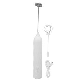 Small Household Egg Beater Mini Multifunctional Blender Handheld Electric Stirrer Foam Maker Whisk Cordless Milk Coffee Foamer White (Color: White)